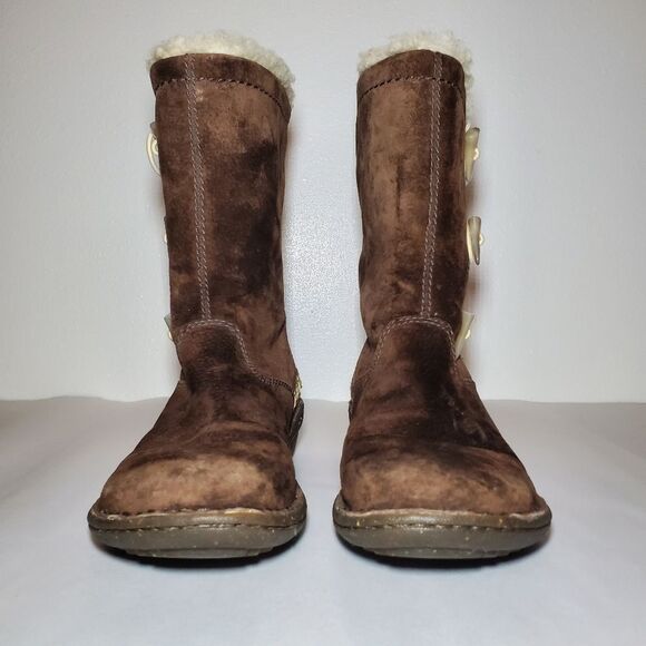 UGG Australia Kona Brown Suede Lambskin Boots Size 6 - Picture 3 of 12